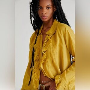 We The Free Savannah Ruffle Buttondown Small
